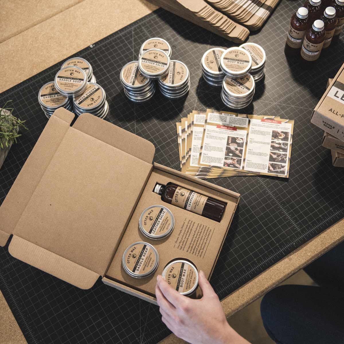 Otter Wax Standard Essentials Leather Care Kit Contents