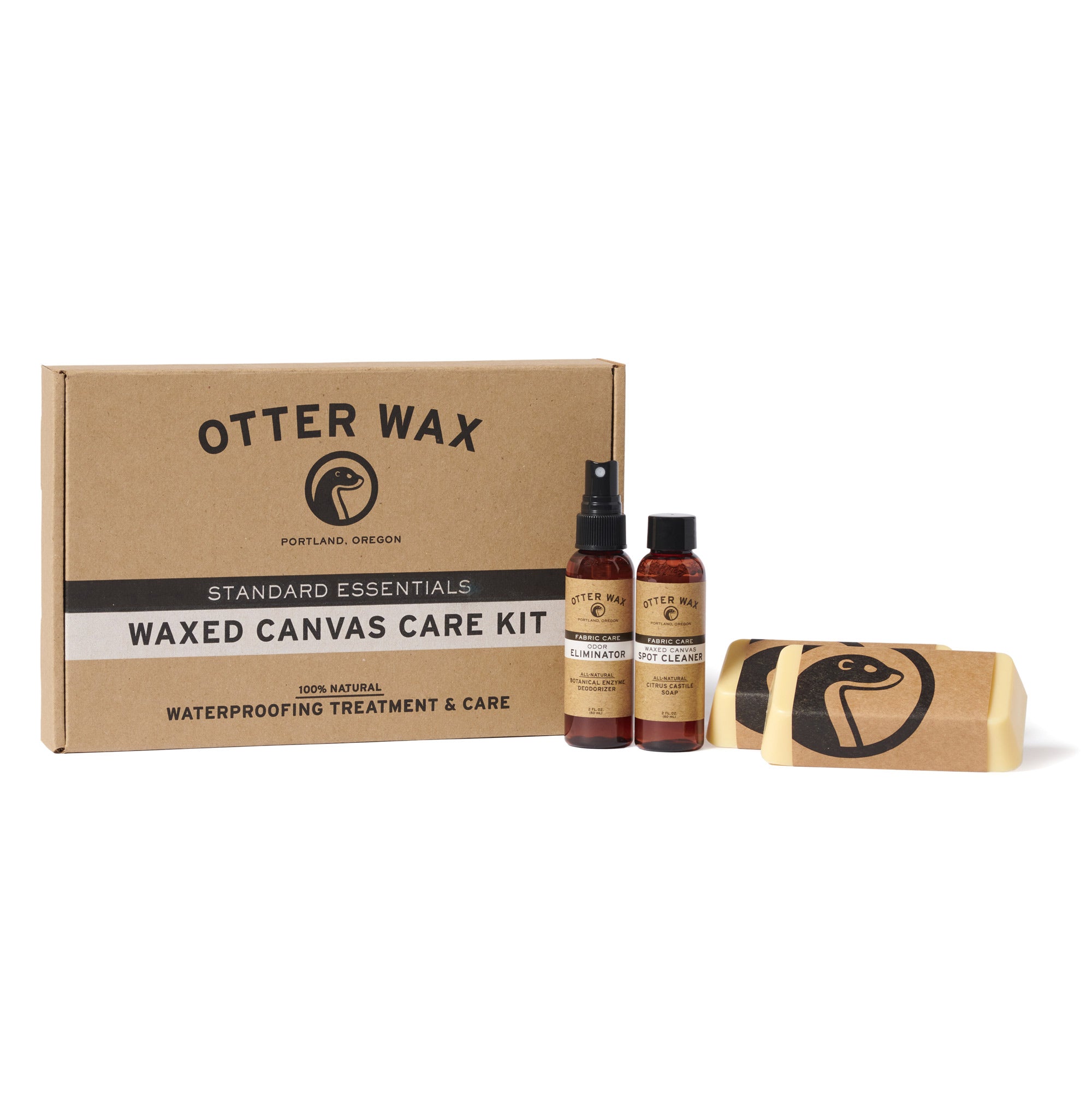 Otter Wax Waxed Canvas Care Kit Best Natural Waterproof Wax To Protect Tincloth Oilcloth And Waxed Canvas Fabrics Handmade In Portland Oregon