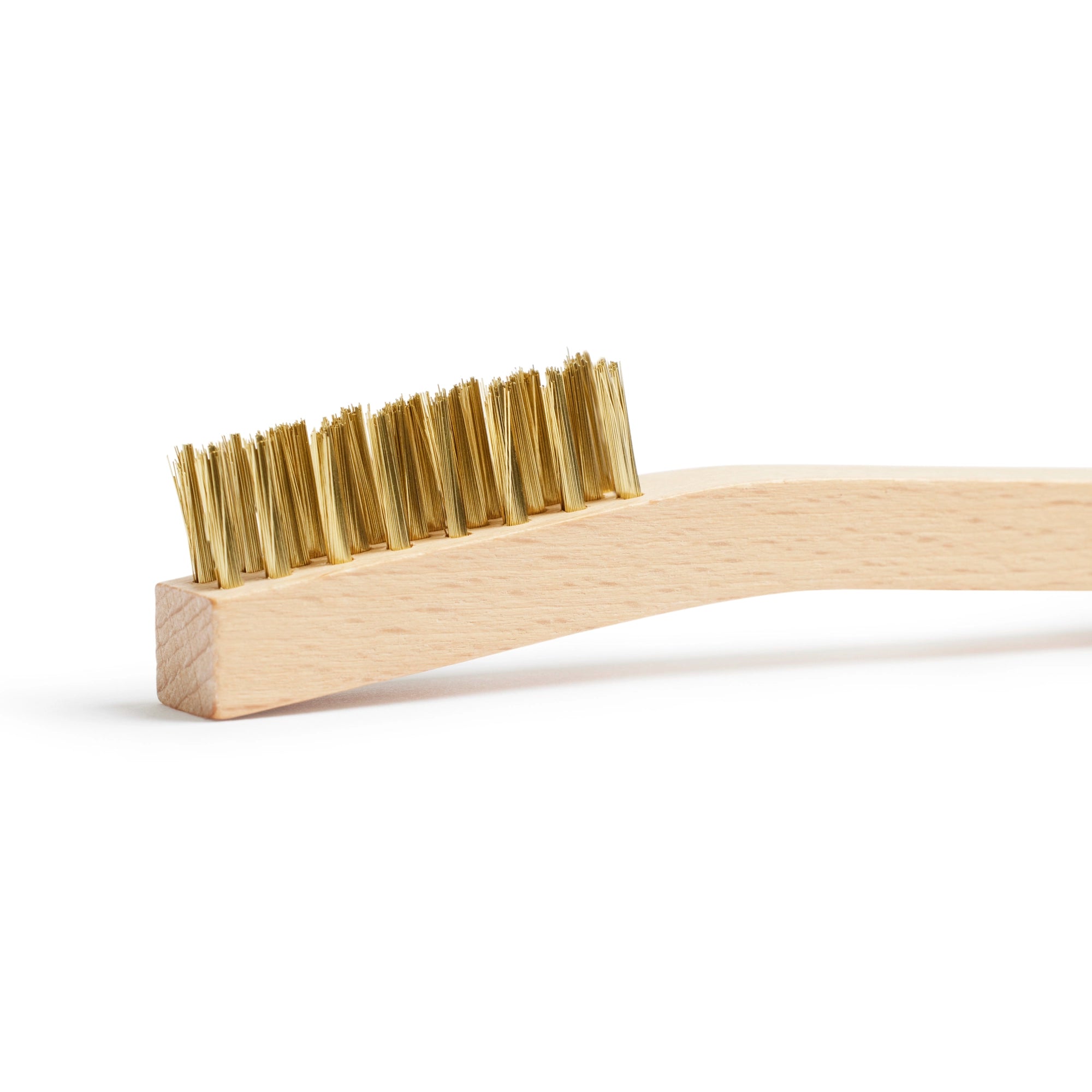 Otter Wax Brass Bristle Leather Scrub Brush 