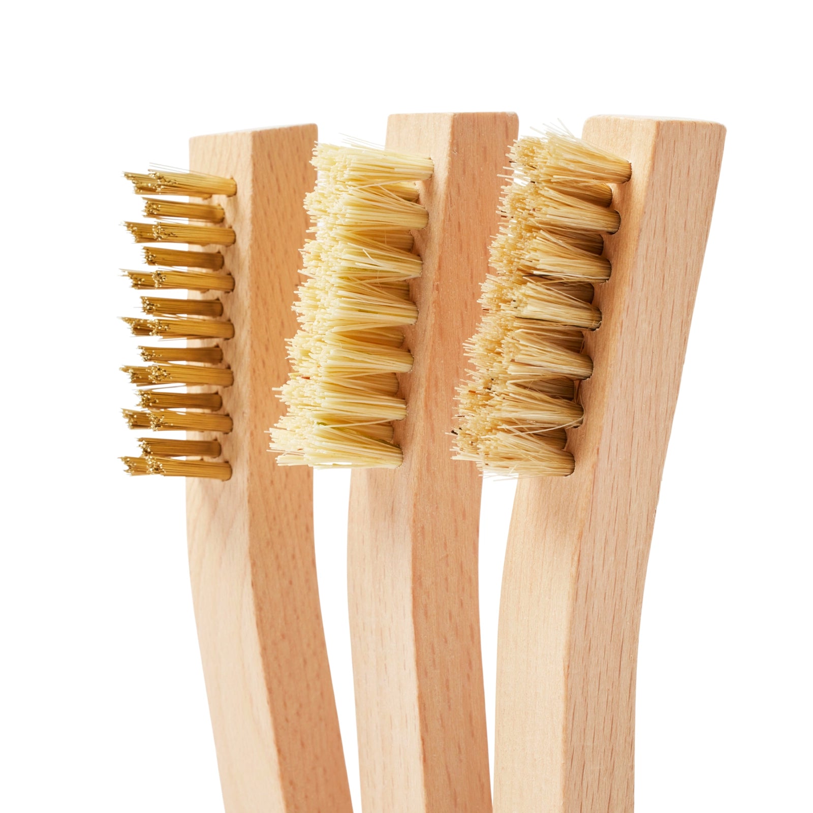 Otter Wax Leather Care Utility Brushes Set Close Up