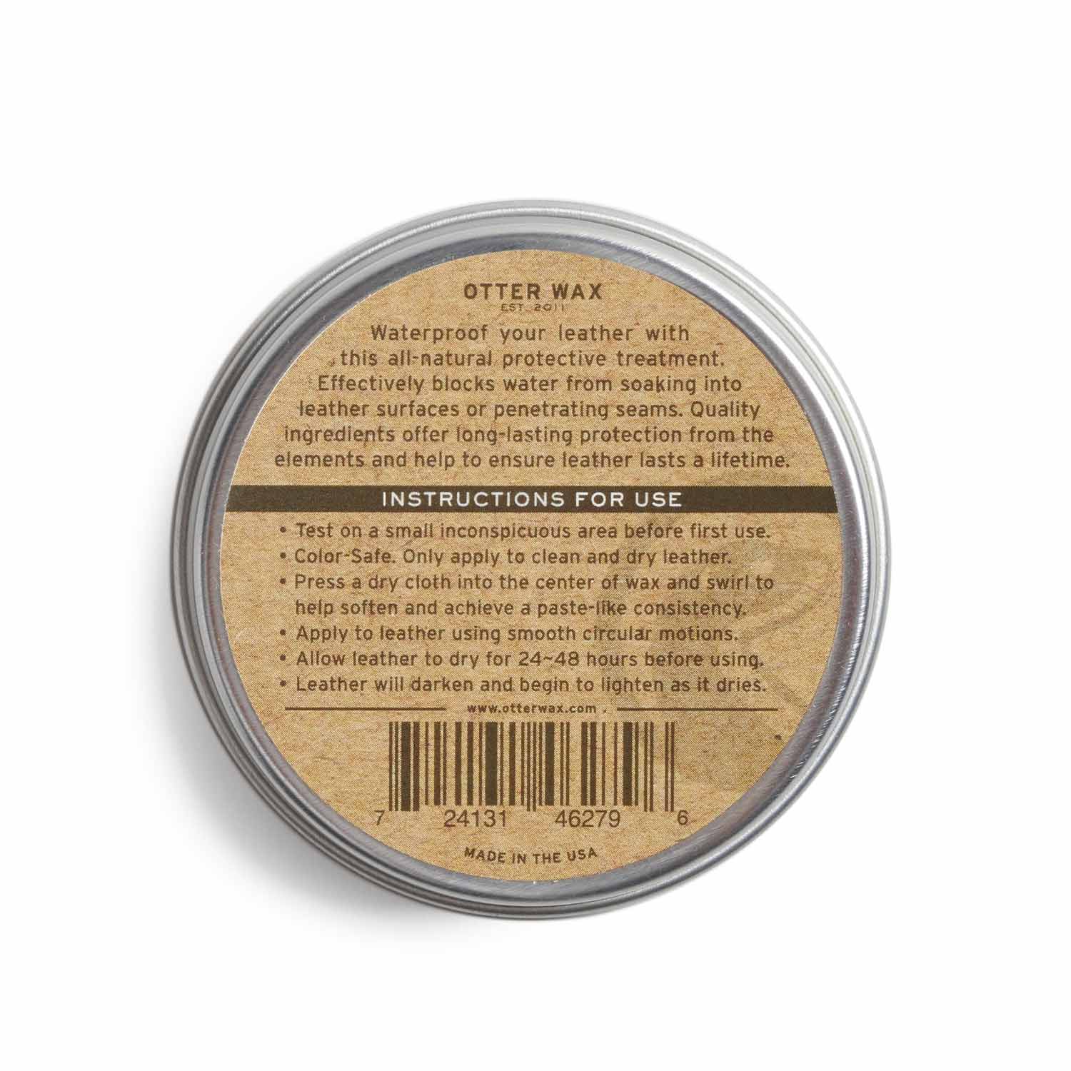Otter Wax All-Natural Beeswax And Lanolin Waterproofer Treatment For Leather