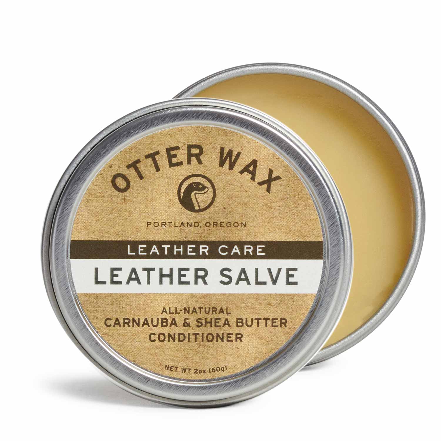 Otter Wax Leather Salve All-Natural Universal Conditioner With Carnauba And Shea Butter