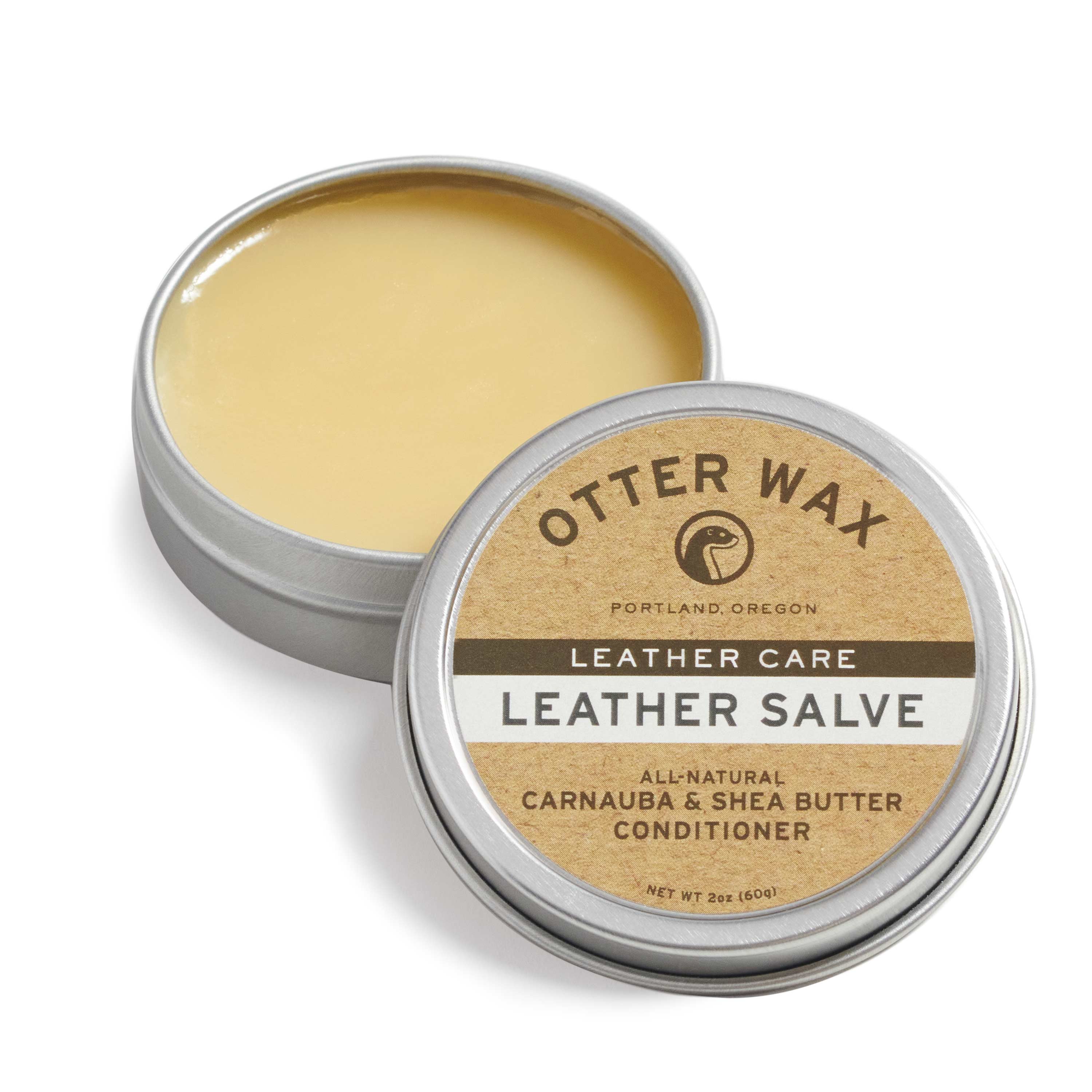 Otter Wax Leather Salve All-Natural Universal Conditioner With Carnauba And Shea Butter