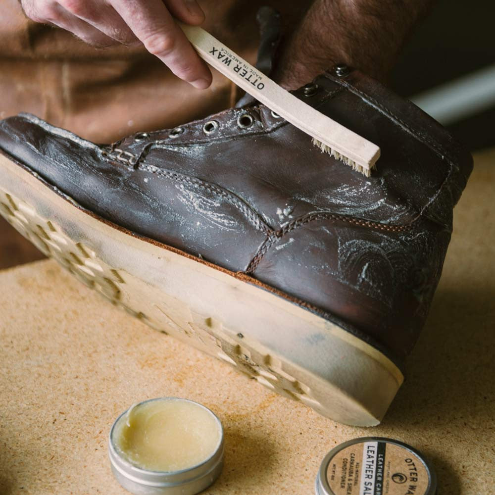 Otter Wax Leather Salve All-Natural Universal Conditioner With Carnauba And Shea Butter