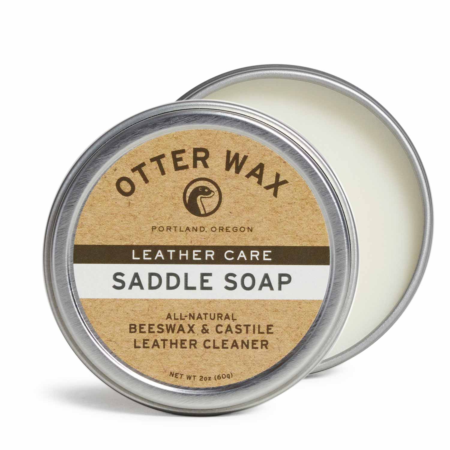  Otter Wax Saddle Soap, 5oz, All-Natural Universal Leather  Cleaner