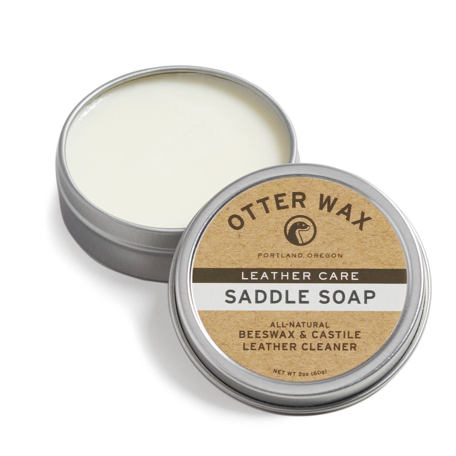  Otter Wax Saddle Soap, 5oz, All-Natural Universal Leather  Cleaner