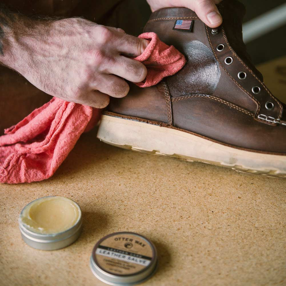 Otter Wax Leather Salve All-Natural Universal Conditioner With Carnauba And Shea Butter