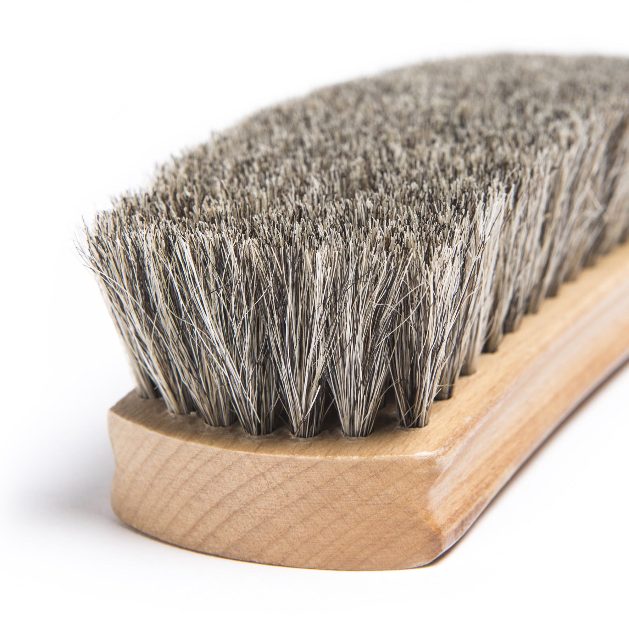 Otter Wax Deluxe Horsehair Hand Brush Soft Bristles For Buffing Leather Shoes Boots And Furniture