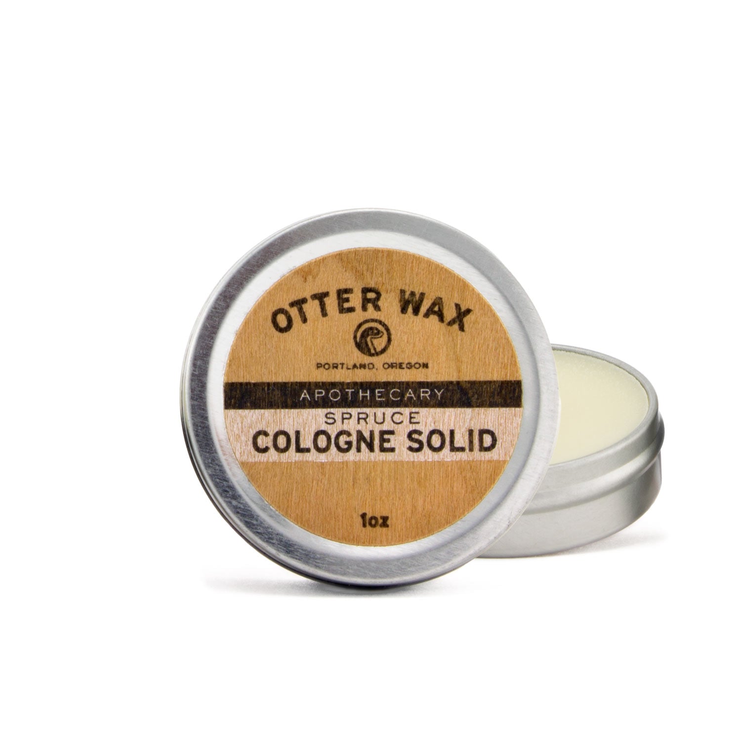 Otter Wax All Natural Spruce Cologne Solid Tin Fragrance For Men Featuring Douglas Fir Vetiver Blend